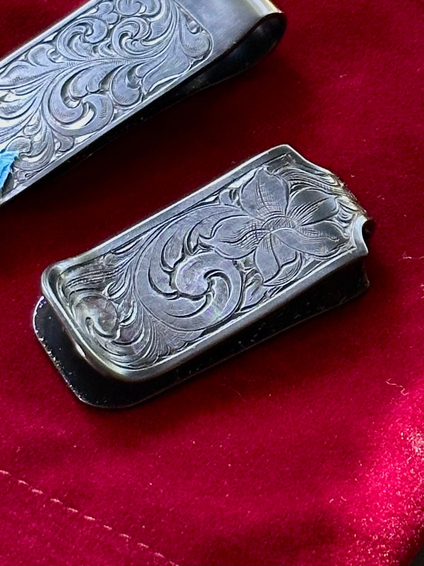 Blued steel money clip
